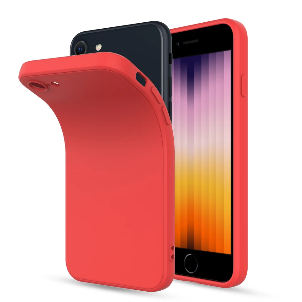 Funda Silicona Líquida Para iPhone 7,8,SE 2ª,3ª Gen 2022/2020,Protector Pantalla HD Foto 3 de 4