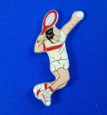 Tennis Player Racket Sport Serving Action Enamel Pin Lapel Hat Tie Tac VTG NOS