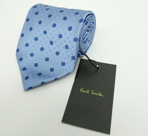 paul smith mainline silk tie polka dot floral 9cm blade italy
