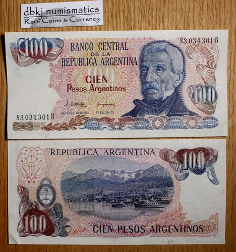 ND(1983-1984) Argentina - 100 Cien Pesos Argentinos - P315 - CU - Uncirculated