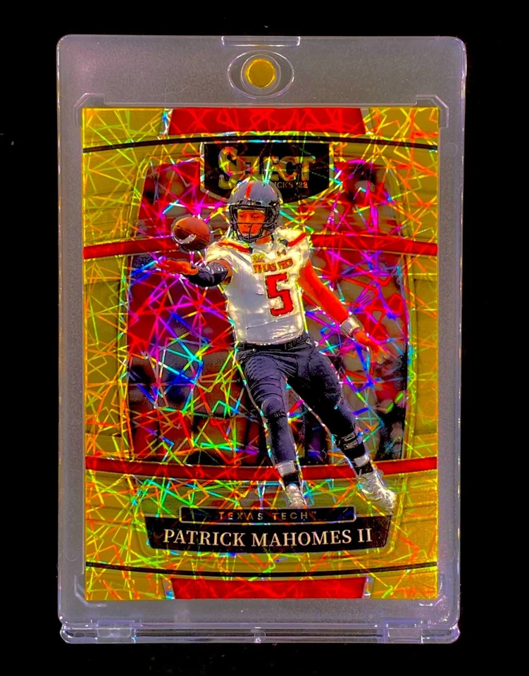 PATRICK MAHOMES GOLD LAZER REFRACTOR SP Shock Panini Holo Non Auto - CHIEFS - Image 2 of 4