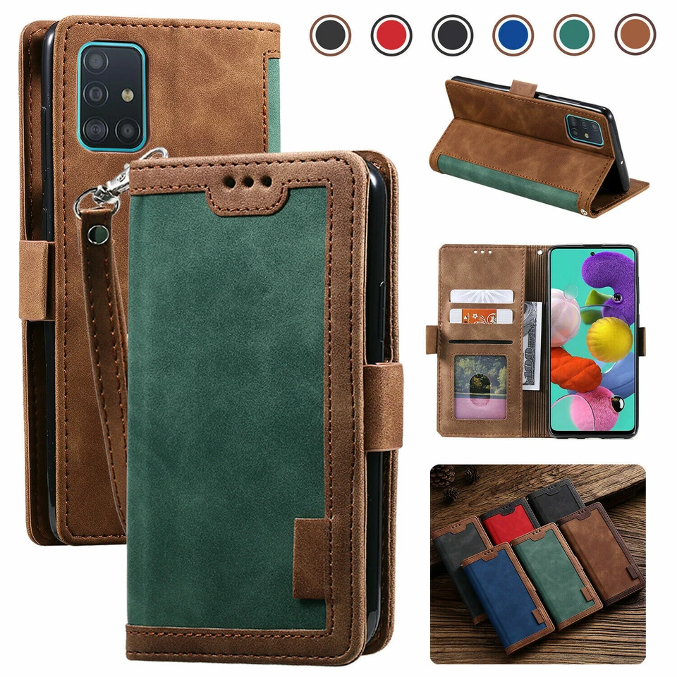 Leather Wallet Flip Case For Samsung Galaxy S25 S24 S23 Ultra S22 S21 S20 Note20 - Image 3 of 4