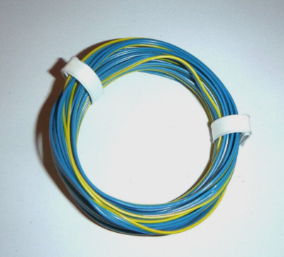 Brawa 3172, 3-adrig Flachbandkabel 5 Meter, blau / blau / gelb, 3 x 0,14qmm Neu