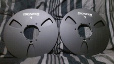Pioneer Pr 100 style aluminum tape reels for pioneer Rt 909 reel to reel BLACK**