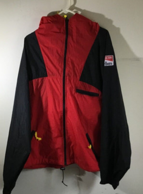 Marlboro Adventure Team Top & Pants Hood Zippered Red & Black 100% Nylon Size XL