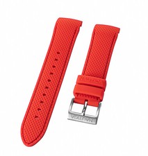 Image of Nautica Men's NAD13513G | NAI13513G NCS 16 Flag 22mm Red PU|Rubber Watch Band