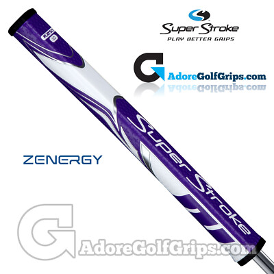 NEU 2023 - SuperStroke ZENERGY Flatso 1.0 Puttergriff - Lila / Weiß + Tape