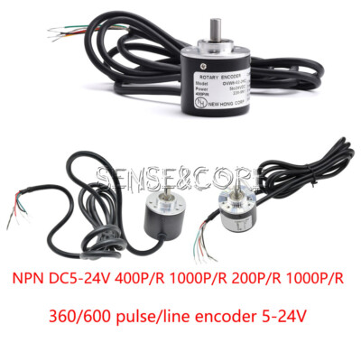 DC5-24V 100/200/360/600/400/1000P/R Incremental Rotary Encoder AB Two-Phase