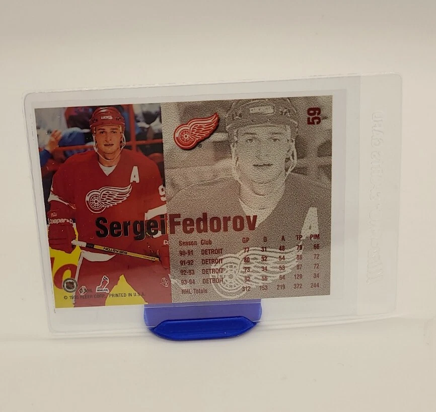 1994-95 Fleer Red Wings Hockey Card #59 Sergei Fedorov - Image 3 of 4