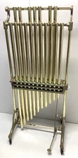 Deagan Orchestra Chimes Large Brass Tubes 1 1/2" Wide C-F Tubular Bells