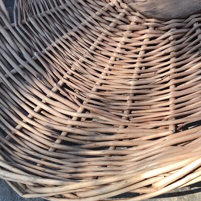Large Gathering Basket With Handle French Antique Vintage Large Gathering Basket With Handle French Antique Vintage