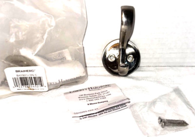 Set of 2 Swooping Hat Coat Towel Hooks Decor Brainerd B42307-J-SN-C Satin Nickel