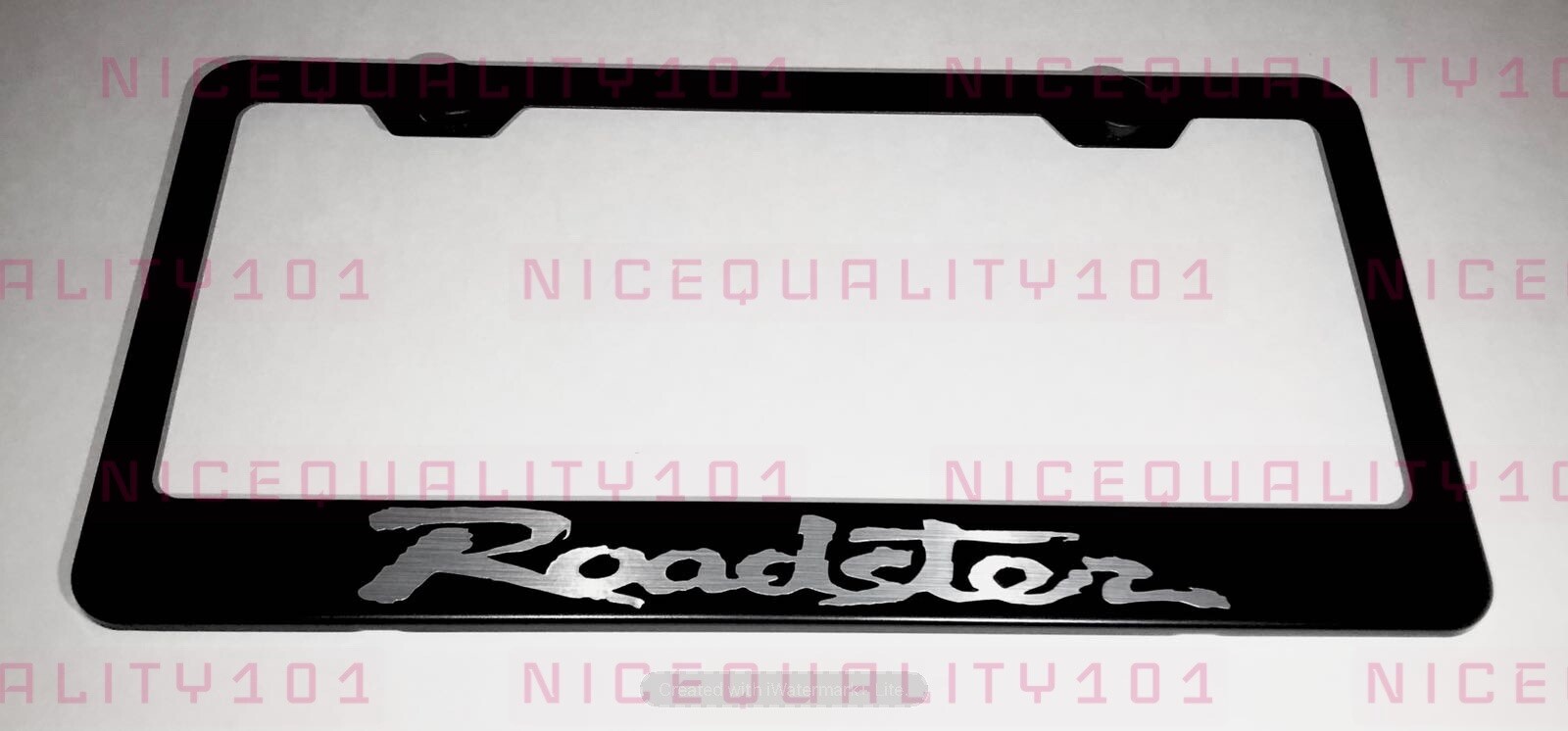 Roadster Stainless Steel Finished License Plate Frame Holder Rust Free