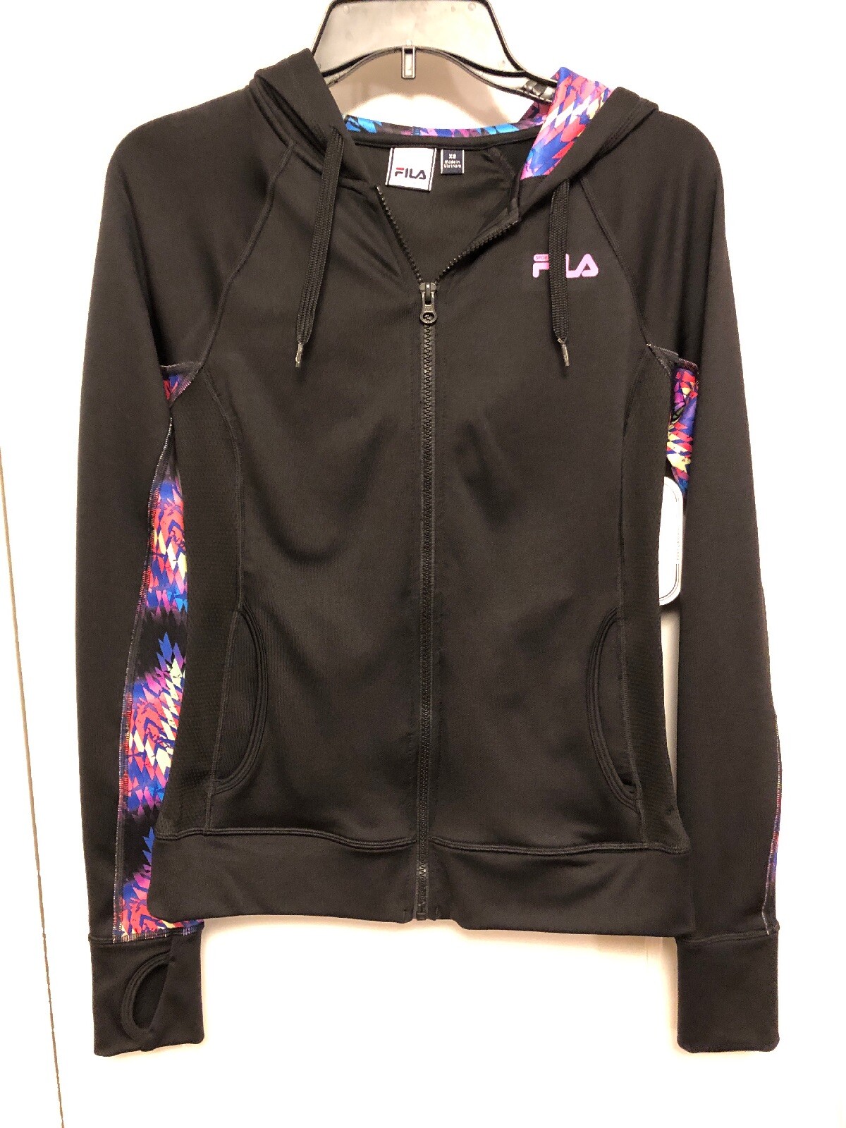 NWT FILA SPORT Women's Black Zip Close Activewear Jacket Size XS