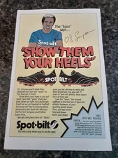 Spot-bilt O.J. Simpson Ad Print Advertisment Preowned
