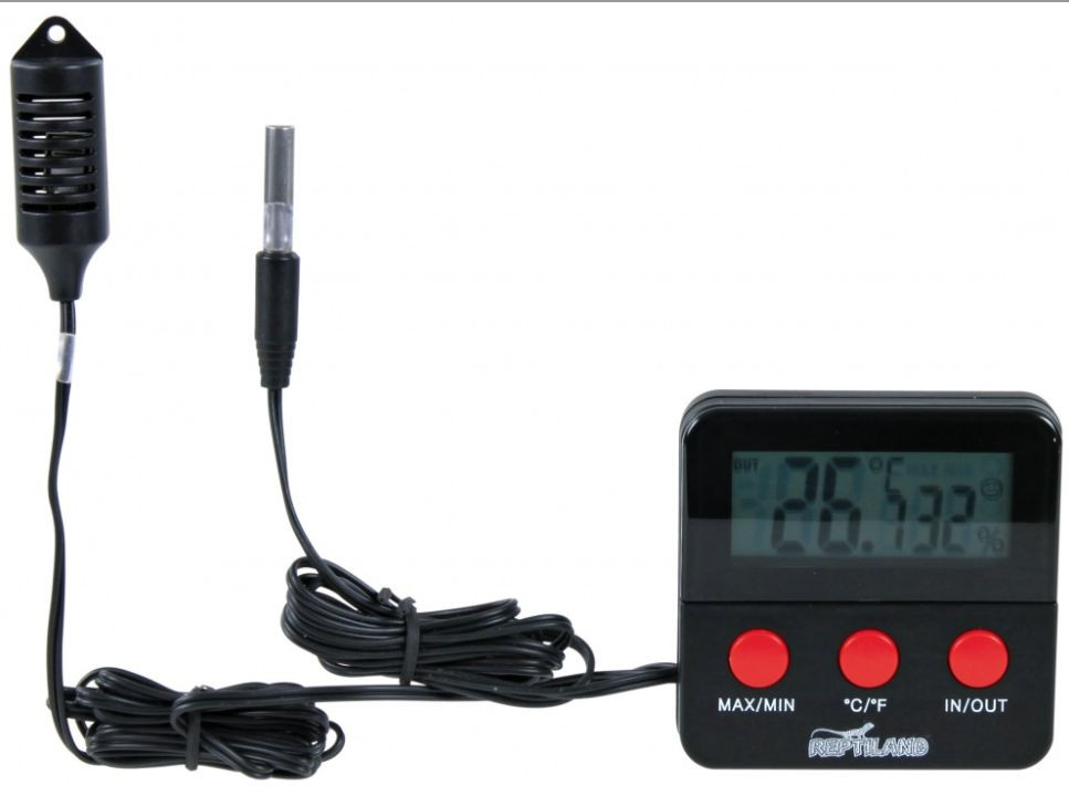 Digital Thermo Hygrometer Remote Sensor Monitor Temp Humidity Reptile Terrariums
