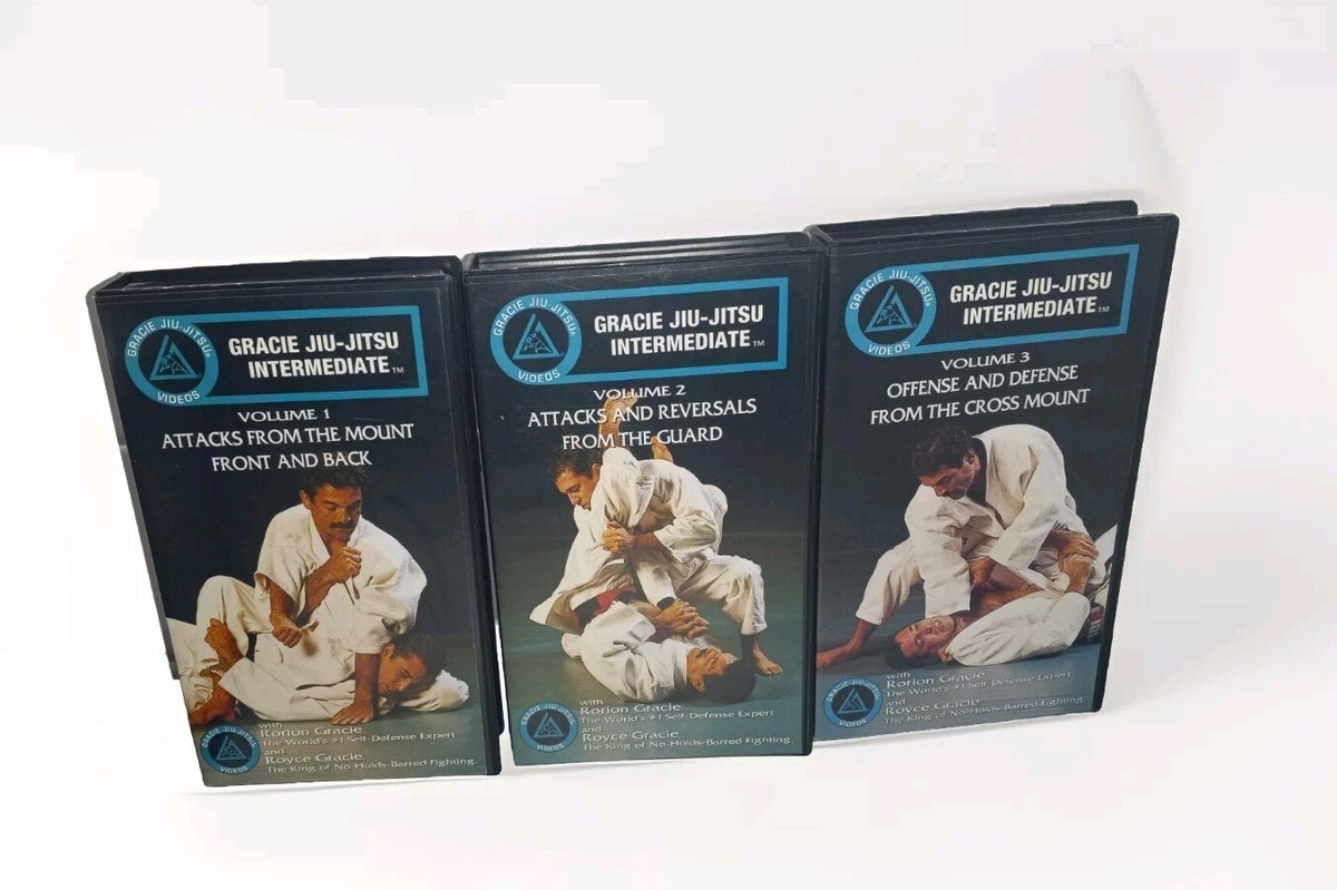 Gracie Jiu Jitsu Intermediate Volumes 1, 2 And 3 VHS - 3 Gracie Jiu Jitsu Intermediate Volumes 1, 2 And 3 VHS - 3