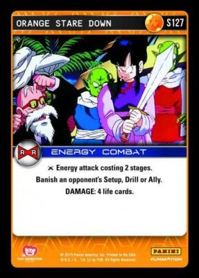 DBZ Dragon Ball Z TCG Card Panini Evolution S127 Orange Stare Down