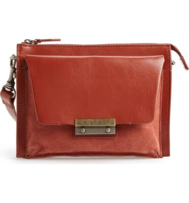 Kelsi Dagger Brooklyn 'Companion' Convertible Leather Crossbody Bag - Rust Small