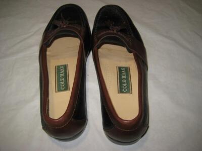 Cole Haan Mens Brown Black Tassel Slip On Loafers ~ Size: 8  display picture 3