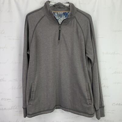 Sweat à Capuche Zippé Margaritaville Jimmy Buffet Taille L Gris - Neuf Avec étiquettes