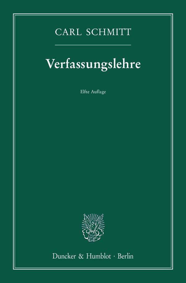 Thumbnail - Verfassungslehre - Carl Schmitt - 9783428152063 Portofrei