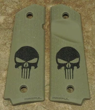 MAG PUL 1911 GRIPS panels FDE/BLACK PUNISHE R SKULL