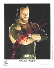 WWE The Undertaker sehr selten signiertes Promo Foto WWF Legende