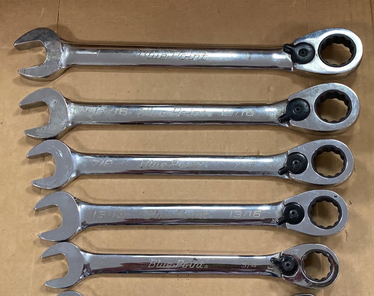 BLUE-POINT 11 PC 12 PT REVERSIBLE RATCHETING COMBINATION WRENCH (3 