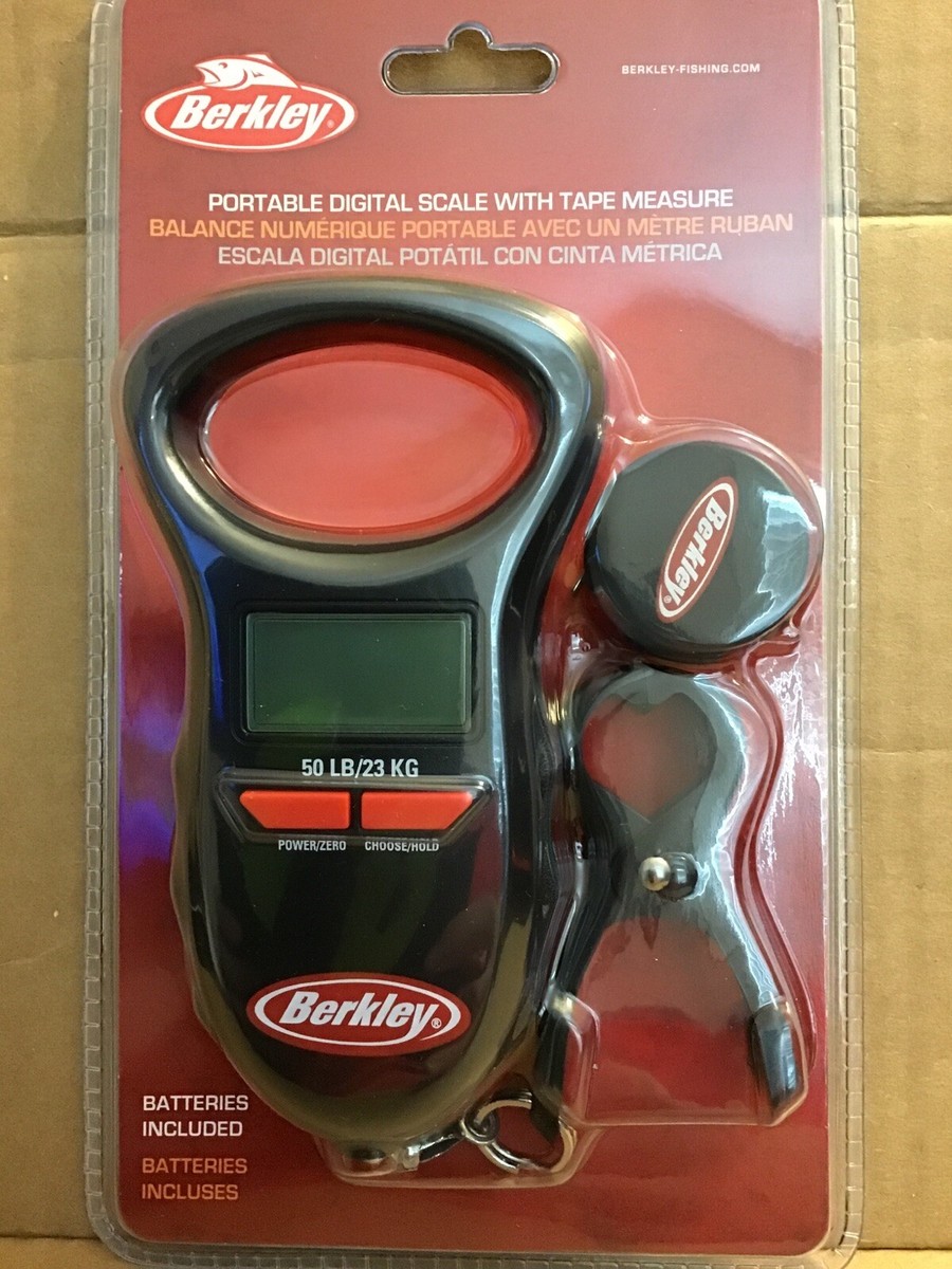 Berkley 50 lb Portable Digital Fishing Scale With Tape Measure