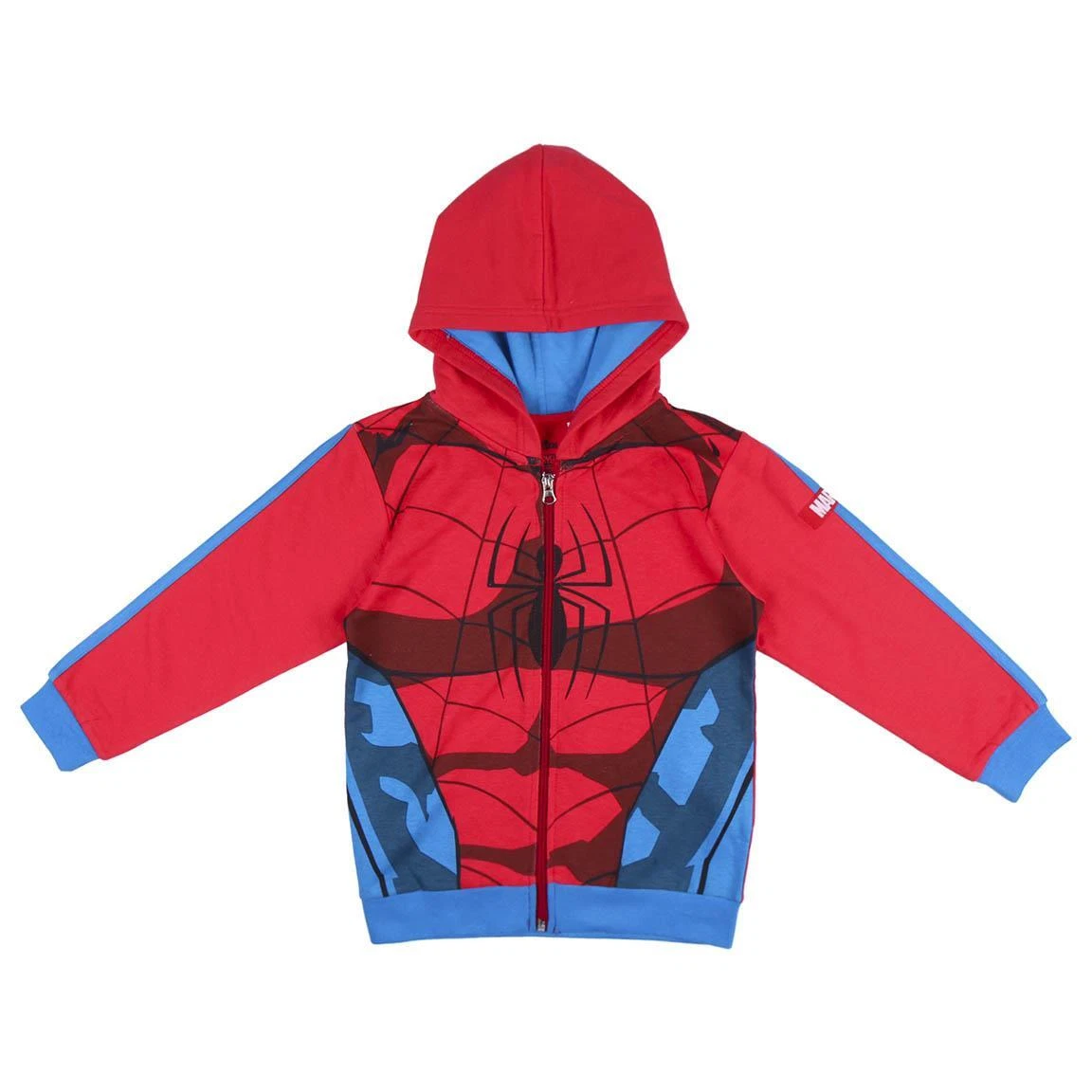 Next REGULAR FIT - SPIDER-MAN THROUGH HOODIE - Felpa Con Zip - Blue Red/blu