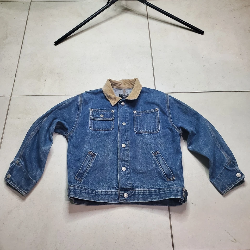 Polo ralph Lauren джинсовой ткани Chore куртка Polo джинсы Co размер Xs женщин винтажный 90-х - Изображение 4 из 4