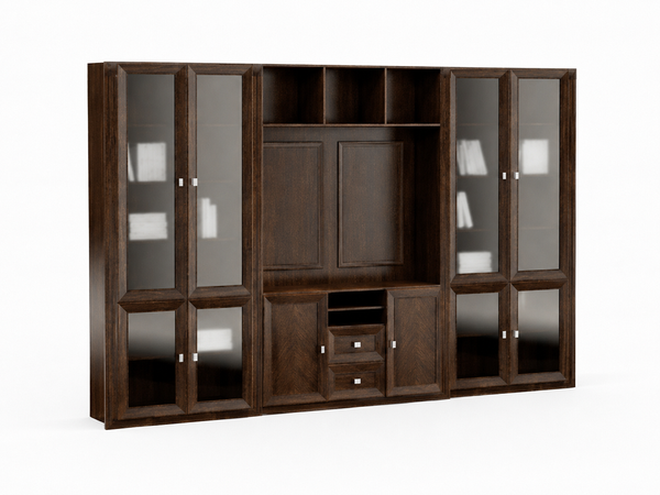 Designer Brauner BüRoschrank LuxuriöSe SpiegelschräNke Moderne MöBel-image