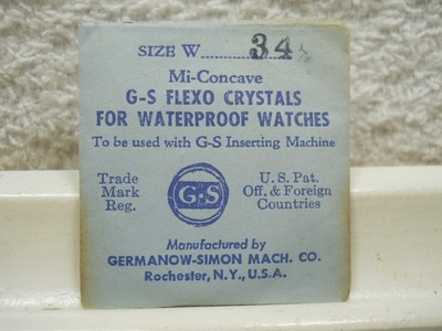 GS Mi-Concave W34 ½ - 34.6 mm Diameter Watch Crystal - Replacement / Repair Part