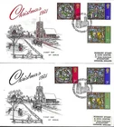 1971 Christmas, matching Stuart FDCs, FDI Canterbury SpHS