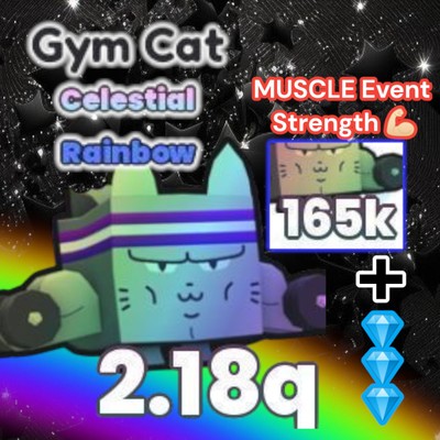 Rainbow Gym Cat + 5 Million Diamonds. PS99. Muscle Event