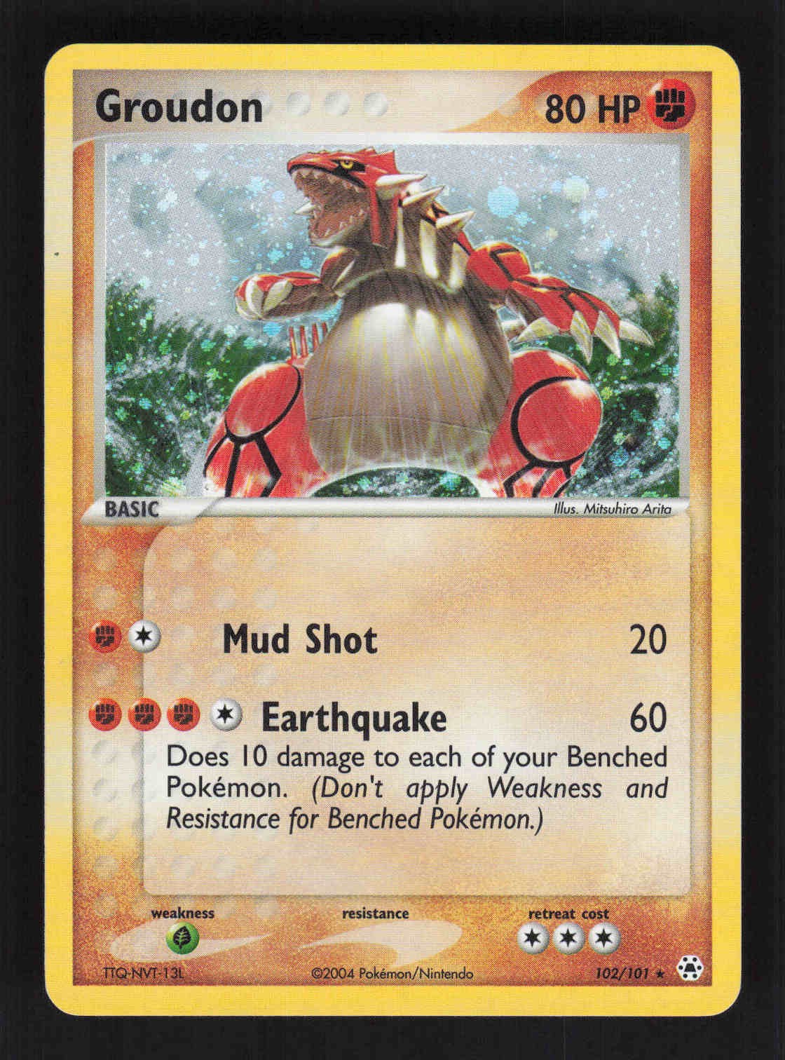 Groudon Secret Rare Hidden Legends 102/101 NM