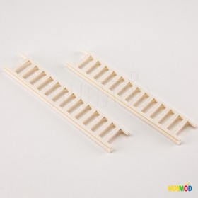 Lot of 2 LEGO White 14x2.5 Stud 4207 Ladder Steps Fire Station House City Castle