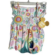 Disney Frozen Swimsuit Bikini Tankini Girls 9/10 Floral Elsa Anna