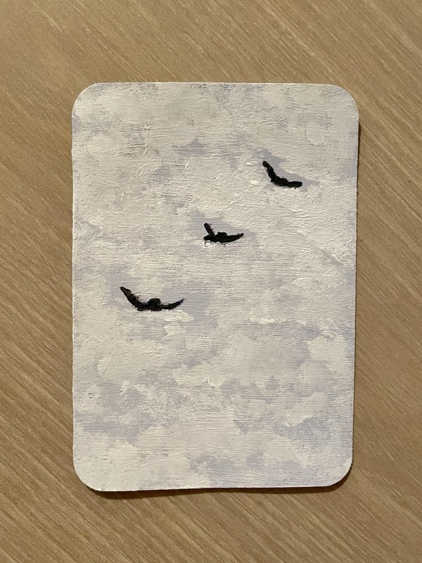ACEO Original Acrylic Paint Birds Art Painting By JocelynChavezArt