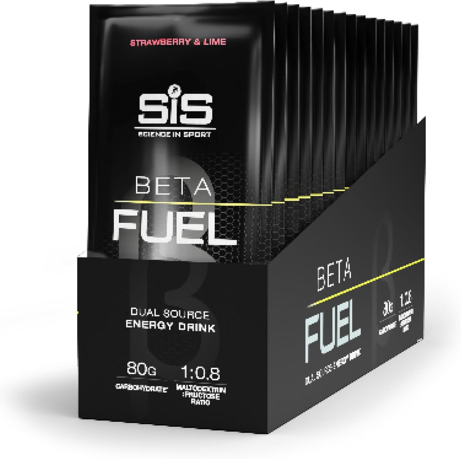 SiS Beta Fuel 80 Fragola Limone 15x82g - Energia 80g Carbo per Endurance