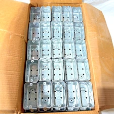 (Box of 50) Steel City 58371-1/2 Utility Outlet Box 2-1/8" x 4" Galvanized Steel