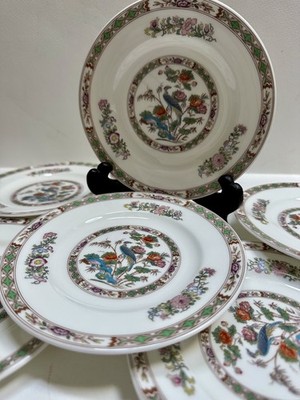 6er Set Vintage Wedgwood Kutani Kranich Vogel Muster R4464 Dessert-/Salatteller