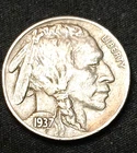 1937 S 5C INDIAN HEAD BUFFALO NICKEL EARLY US TYPE COIN  NICE HORN