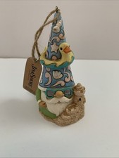 Jim Shore Heartwood Creek Coastal Gnome with Sandcastle Hanging Ornament 6012801