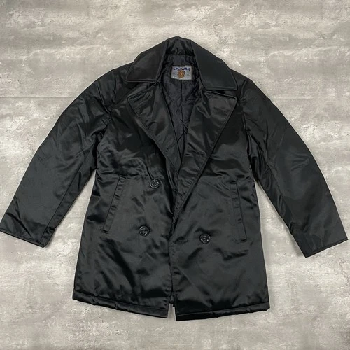vintage 90s Spiewak Titan 9102 peacoat jacket naval black reflective S work wear - product listing photo