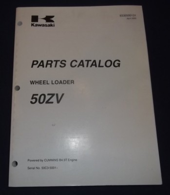 KAWASAKI 50ZV WHEEL LOADER PARTS CATALOG BOOK MANUAL B4.5T ENGINE