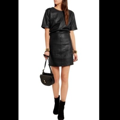 fate leather dress ASTR the Label | Lezith Faux Leather Maxi Dress in Black