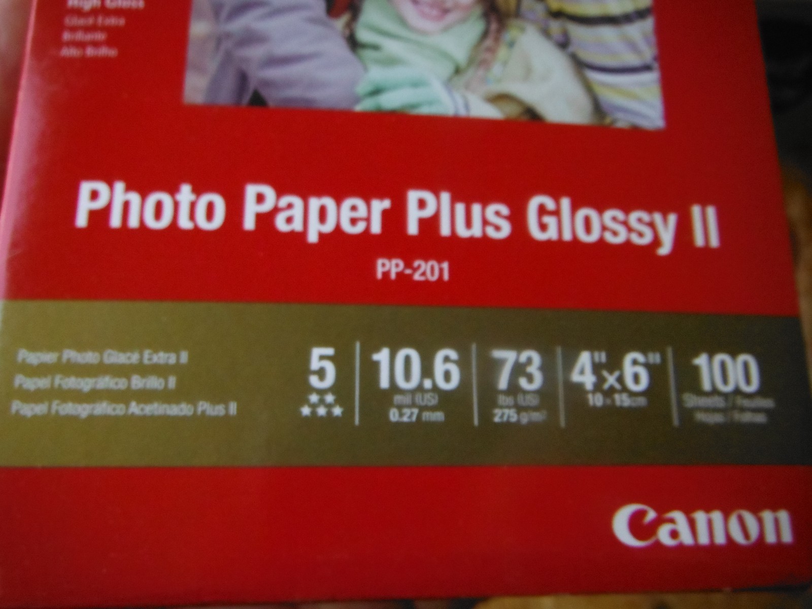 canon photo paper plus glossy ii 4x6 400 sheets