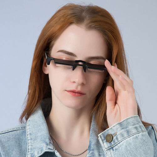 Prisma Faulbrille leichte horizontale Brillenbrille zum Lesen Buch - Bild 8 von 8